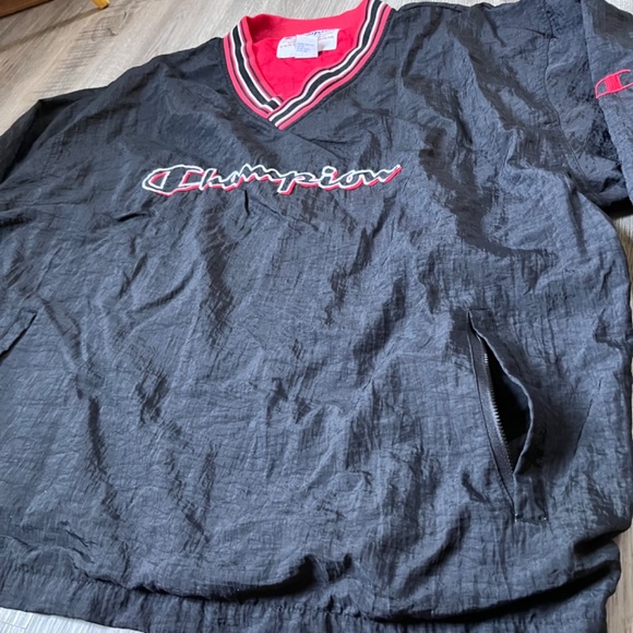 Champion Lined Pullover Windbreaker with Zipper Pockets Men's Size XXL - Picture 4 of 9